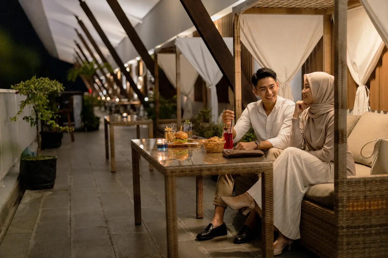 A couple's staycation at the Amaranta Prambanan five-star hotel with dusk views of Merapi and Prambanan Temple