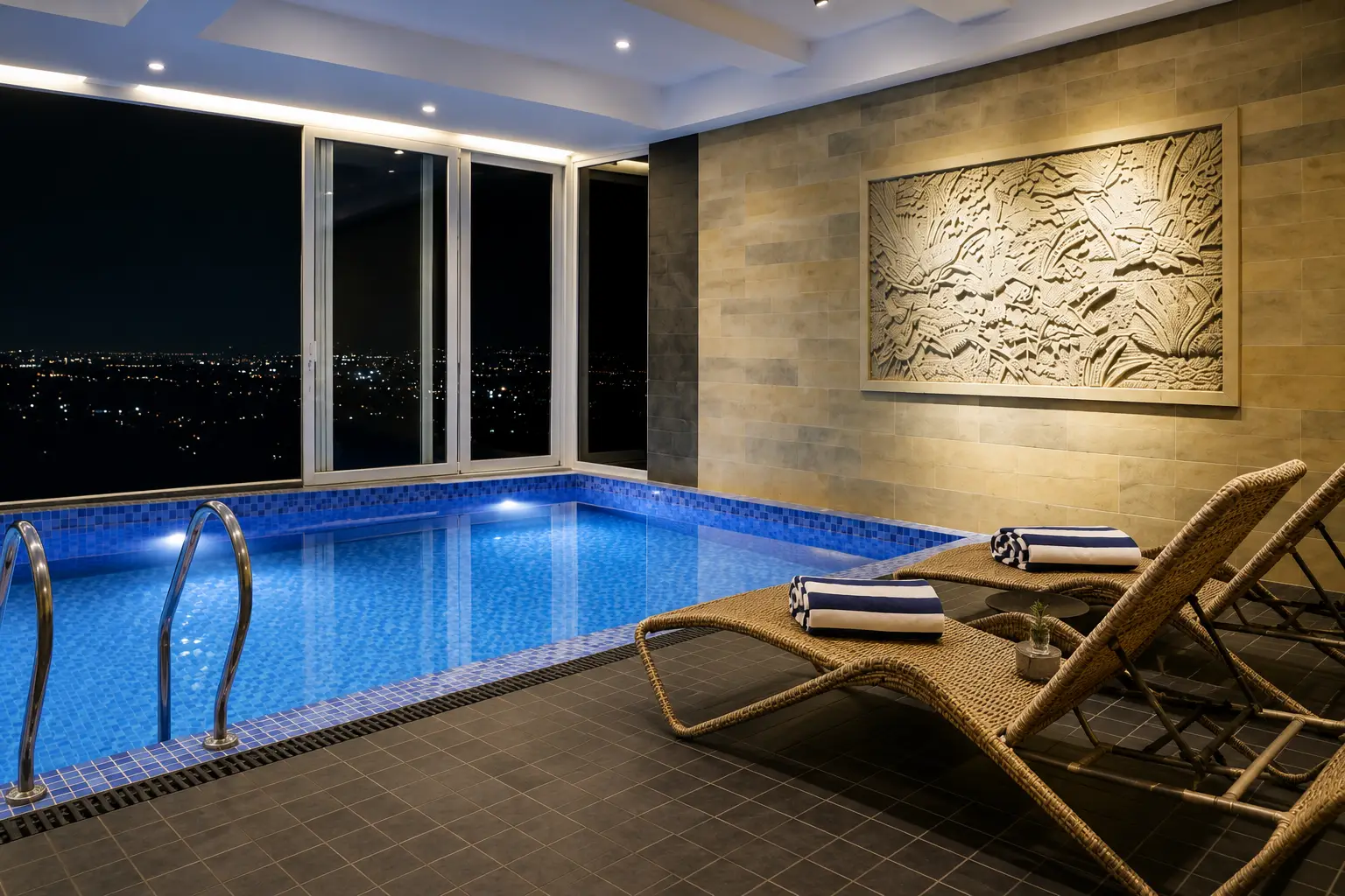 Kolam pribadi Cliff Villa di hotel bintang 5 Amaranta Prambanan Sleman Yogyakarta